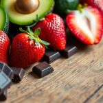 Assortment of vibrant aphrodisiac foods on display.